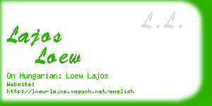 lajos loew business card